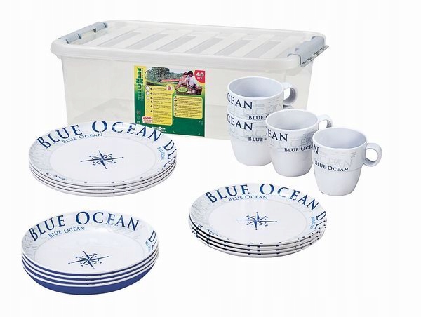 Zestaw obiadowy - Stack Box Blue Ocean Antislip
