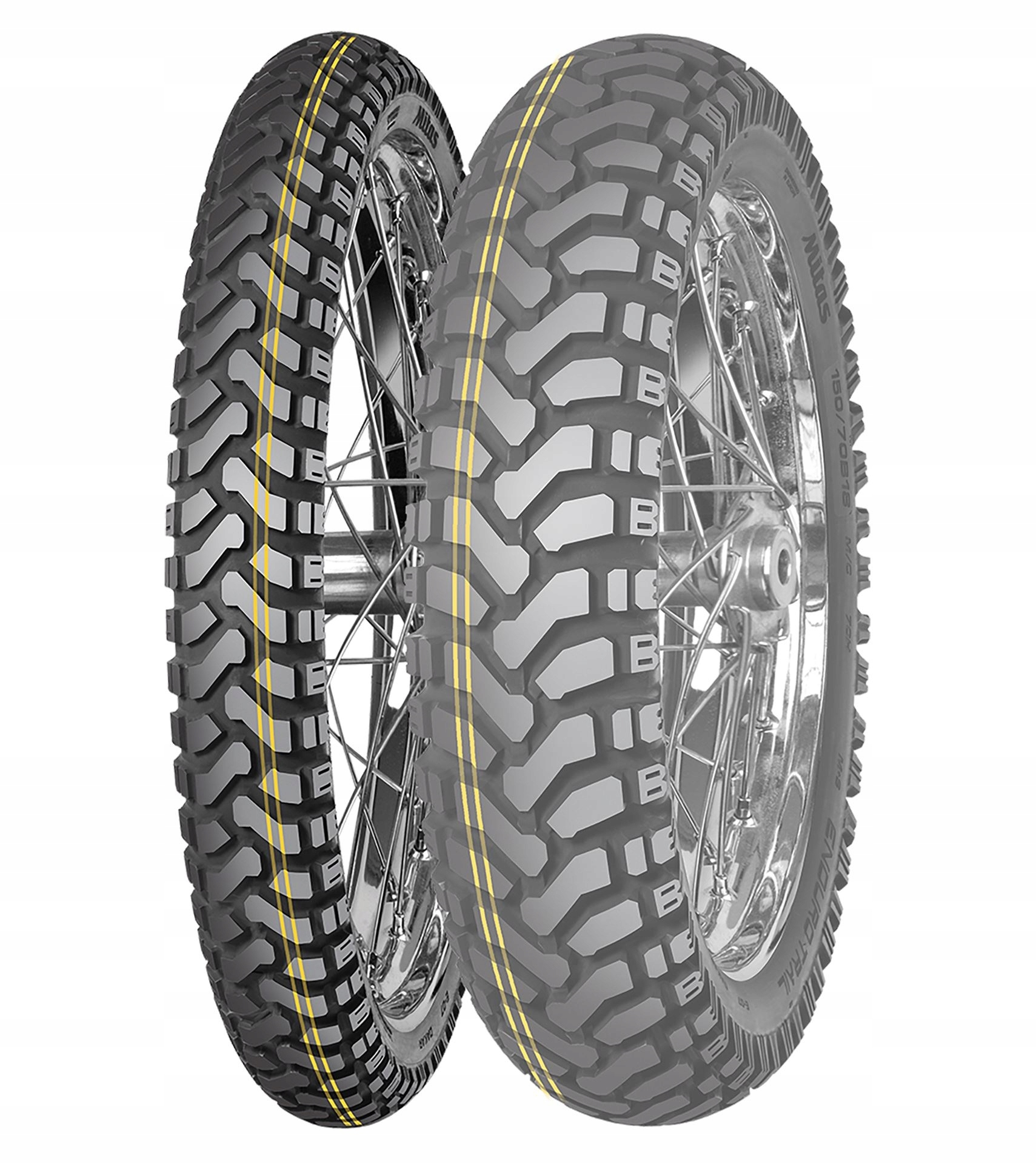 Mitas Pneumatika 110/80B19 Enduro Trail Dakar (dvojitý Žltý Pásik) 59H Tl/tt M