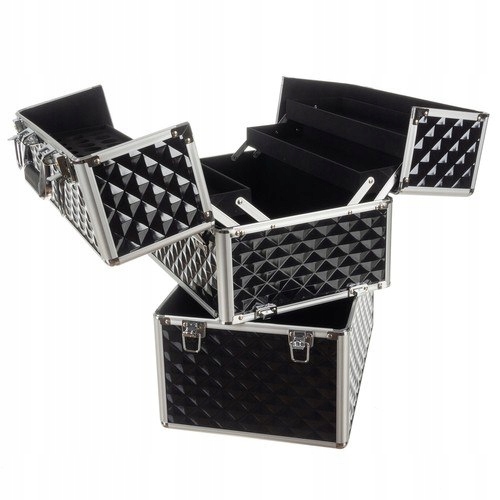 KUFEREK KOSMETYCZNY XL KOSMETYCZKA KUFER WALIZKA 3D DAMSKI ELEGANCKI