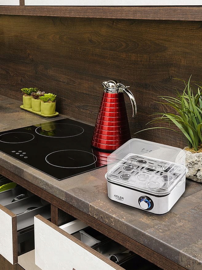 JAJOWAR AUTOMATYCZNY DO GOTOWANIA DO 8 JAJEK 800W ADLER AD4486 Maksymalna liczba jajek 8