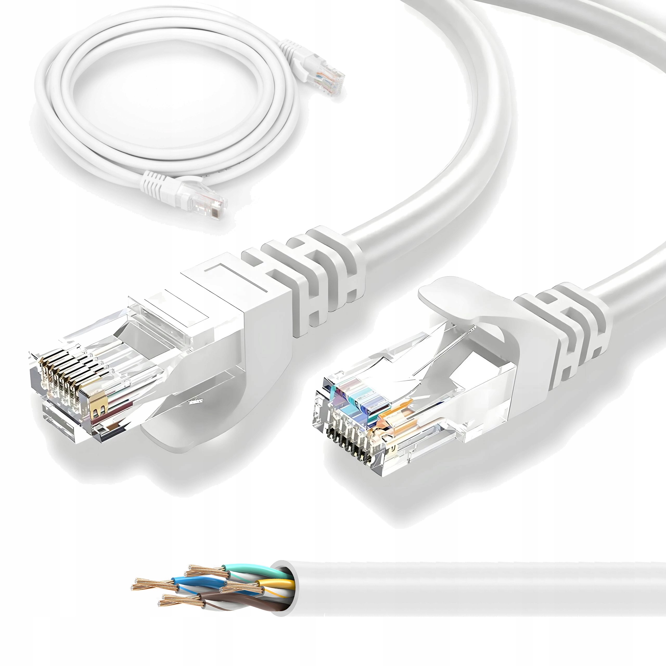 Patchcord Montis U/UTP 5e RJ45 / RJ45 15 m biały