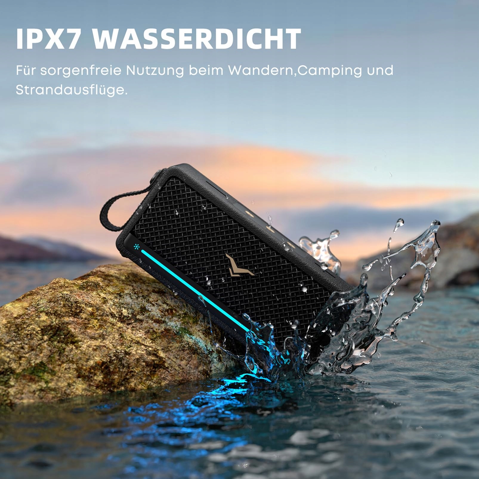 Przenośny głośnik Bluetooth, wodoszczelność IPX7, Bluetooth Box, 40 W — miniatura 3