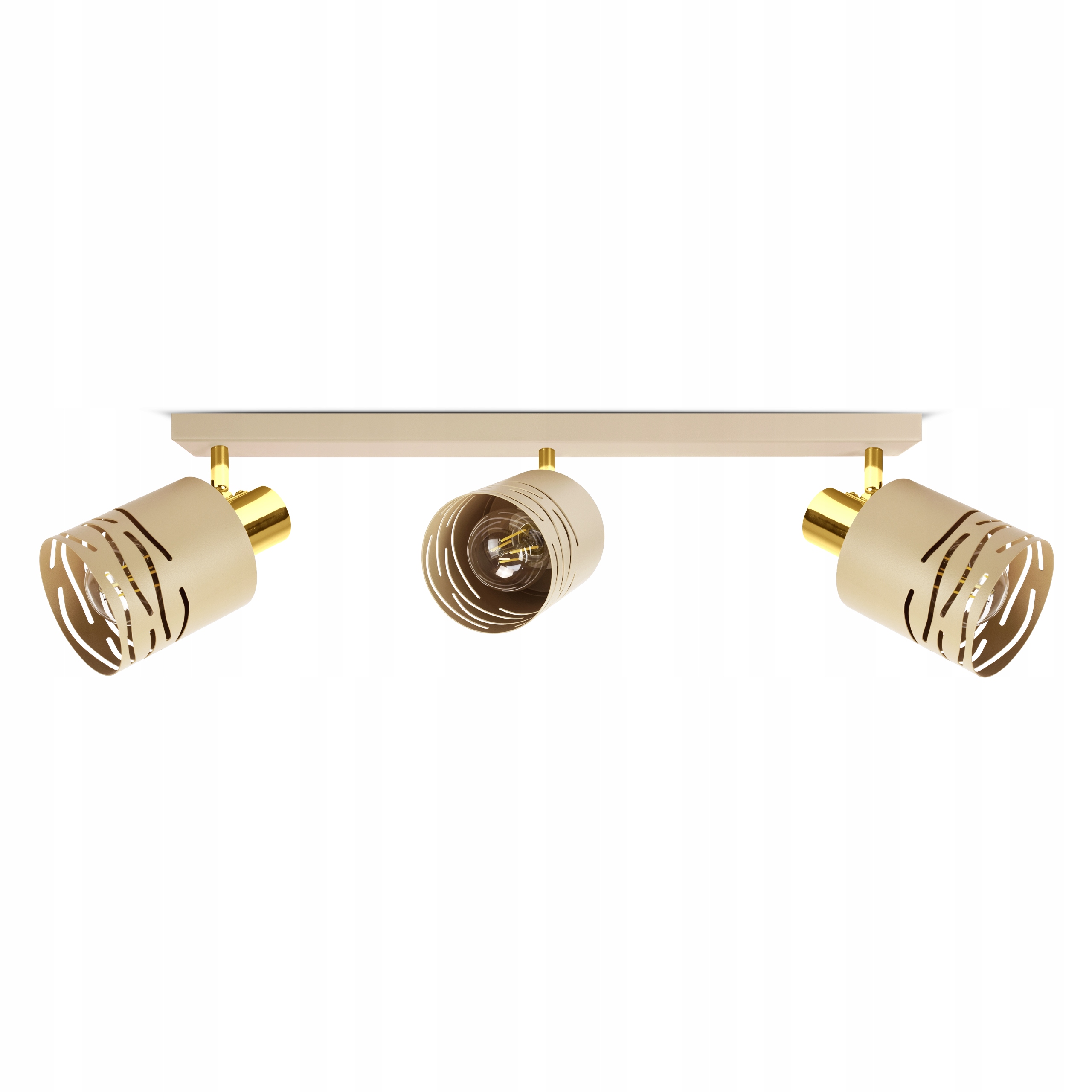 Stropní svítidlo pohyblivá Lustr Ecru Béžová 3xE27 Led Vlny ložnice