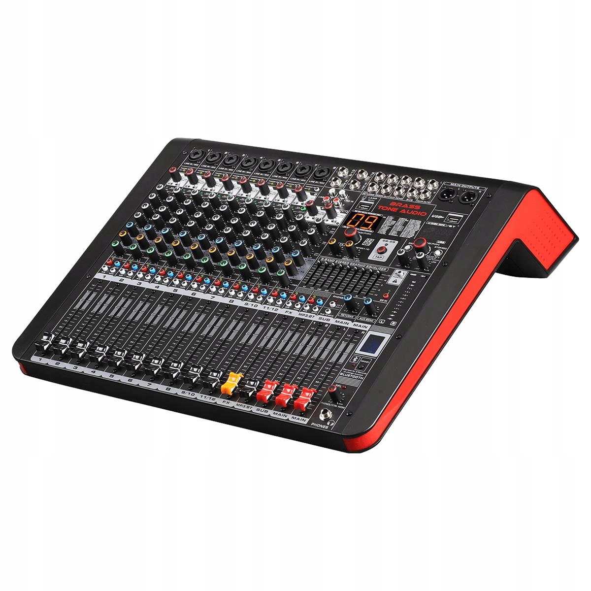 Mixér Brass Tone Audio BTA2112, 12 kanálový, 2x stereo 99 efektů, ekvalizér