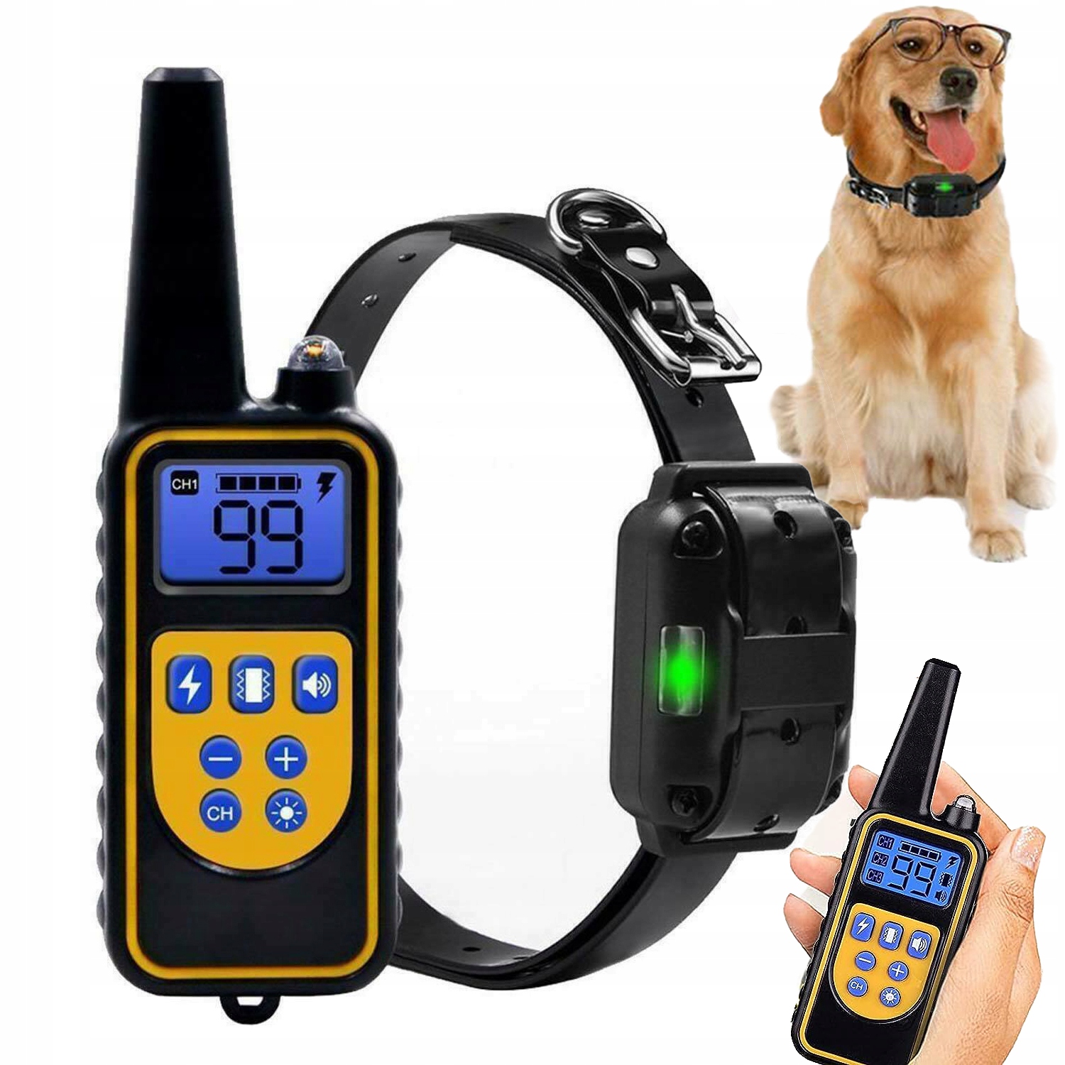 Levně Protištěkací Obojek Pro Psy Pro Tréninkový Led Obojek 800 M Pilot