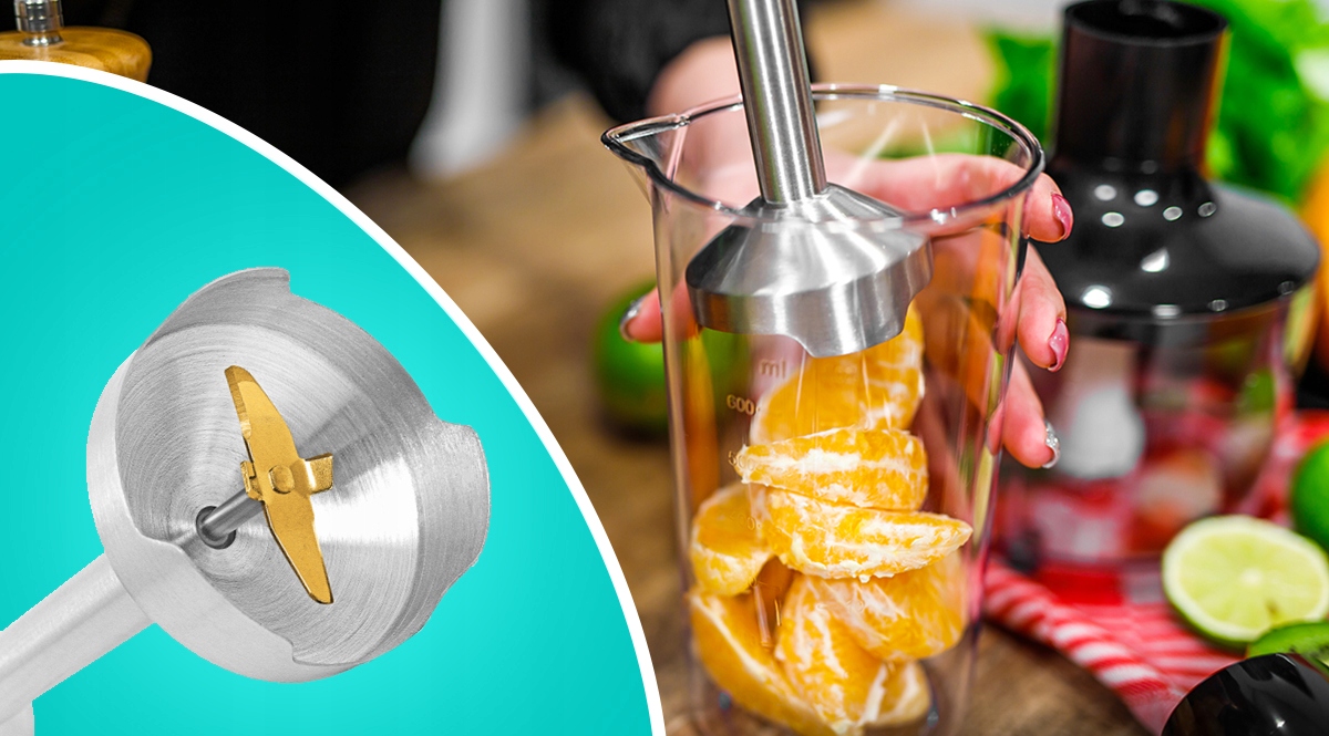 MOCNY BLENDER RĘCZNY WIELOFUNKCYJNY MIKSER NAJMOCNIEJSZY SILNIK OSTRZE XXL Waga produktu 1.24 kg