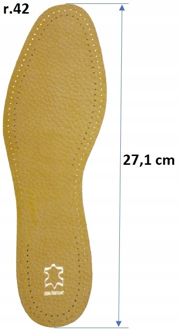 WKŁADKI DO BUTÓW SKÓRZANE PRZECIWPOTNE R. 42 Płeć uniseks