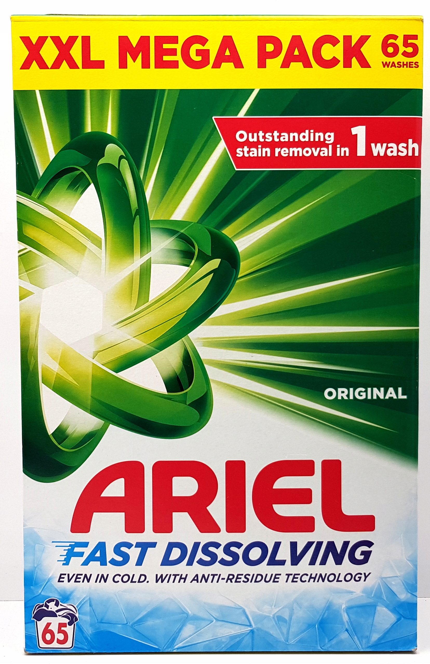 Levně Prací prášek Ariel Fast Dissolving Classic XXL Pack 3,9kg 65 praní