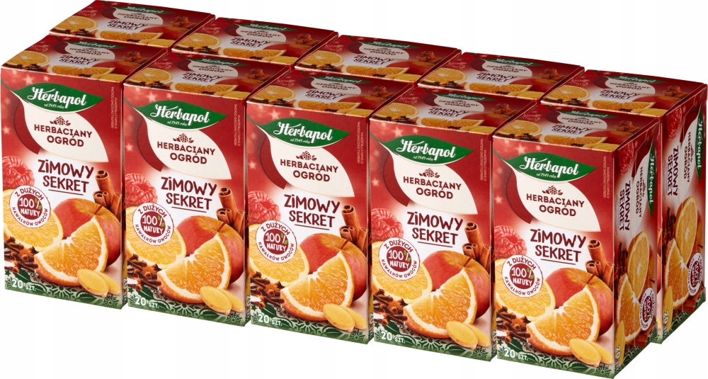 Zimowy Sekret Herbaciany Ogród herbata herbatka Herbapol 20 Saszetek x10