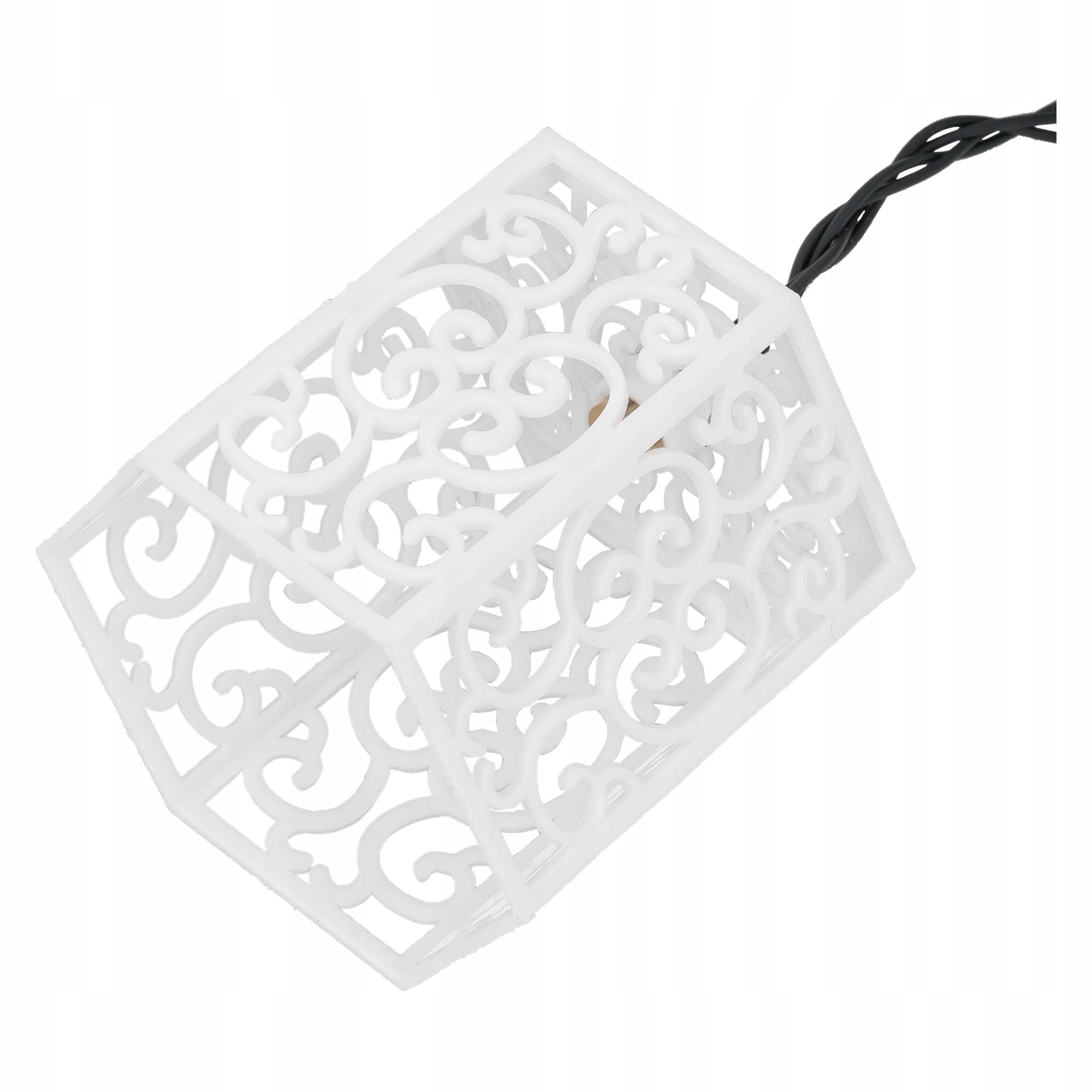 GIRLANDA SOLARNA ogrodowa Lampki do ogrodu 10x LED ozdobne AŻUR Lampa kosz Zasilanie solarne