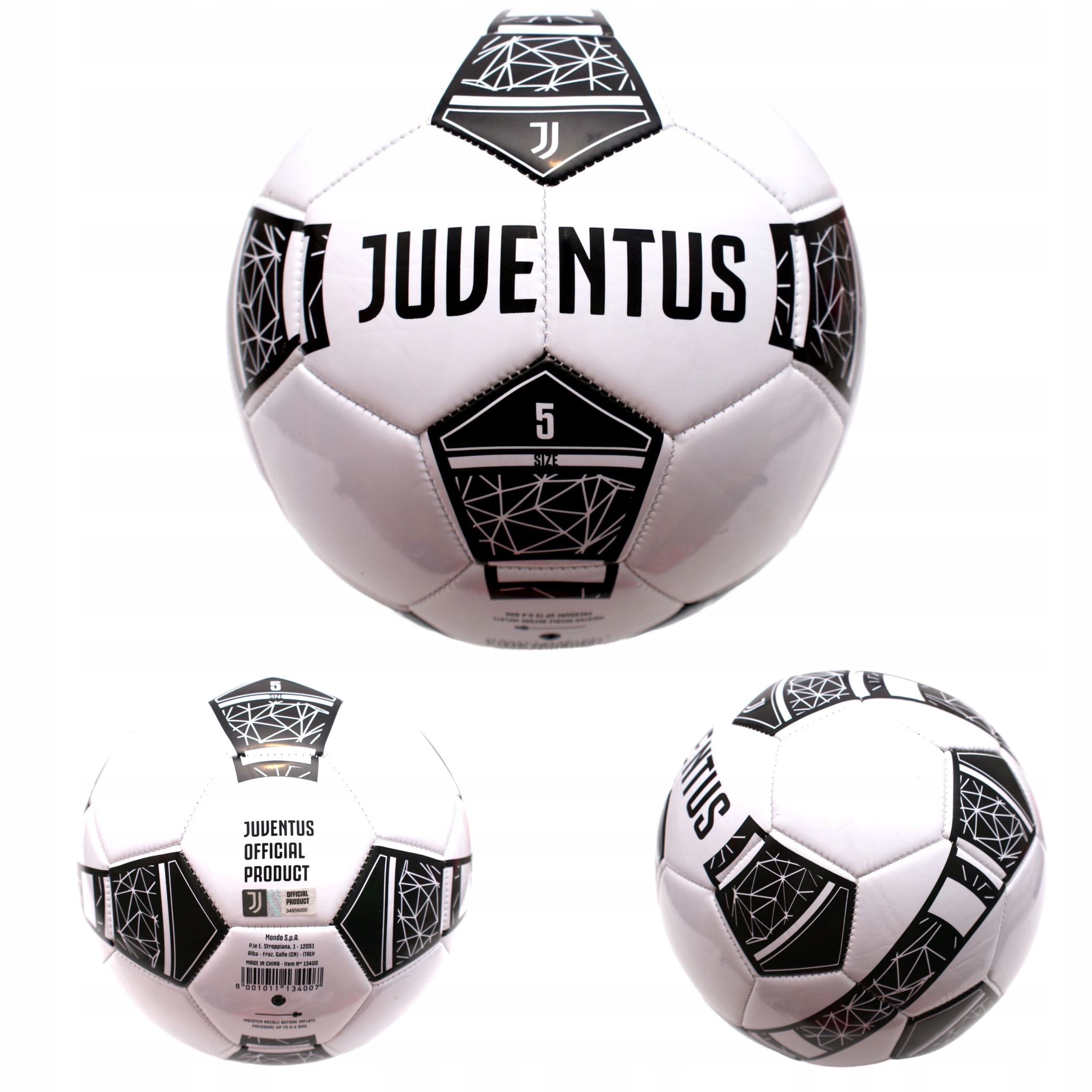 Fotbalový míč Juventus VEL.5 strojově šitý, velikost 5 pro fanoušky klubu