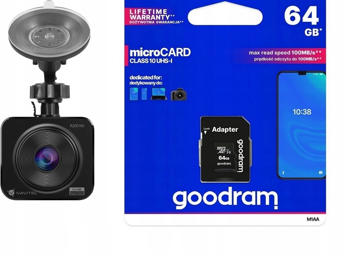 Navitel R200 Kamera samochodowa rejestrator jazdy Video +++ 64GB