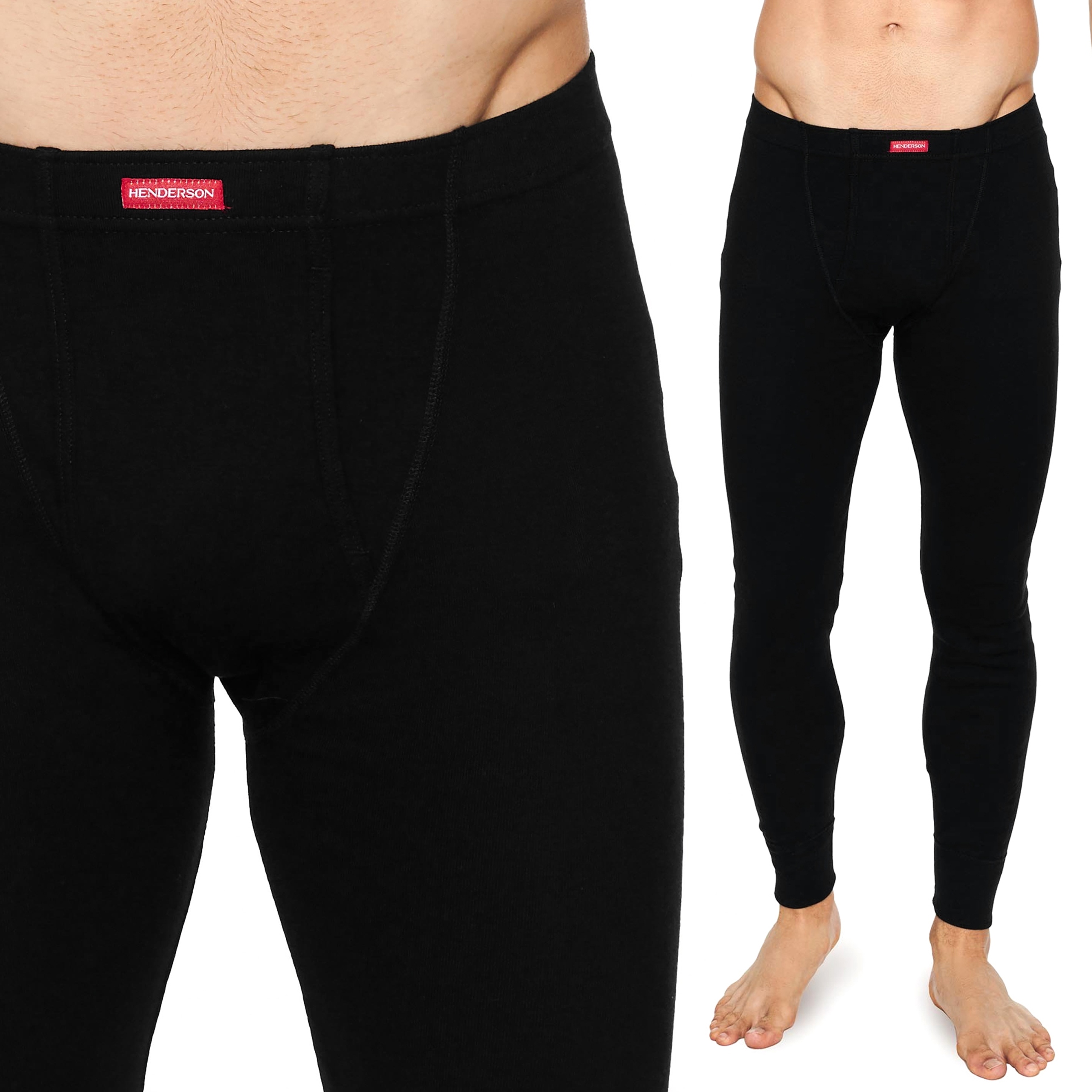 Pánské legíny 100% Bavlna Henderson 4862 černé XL