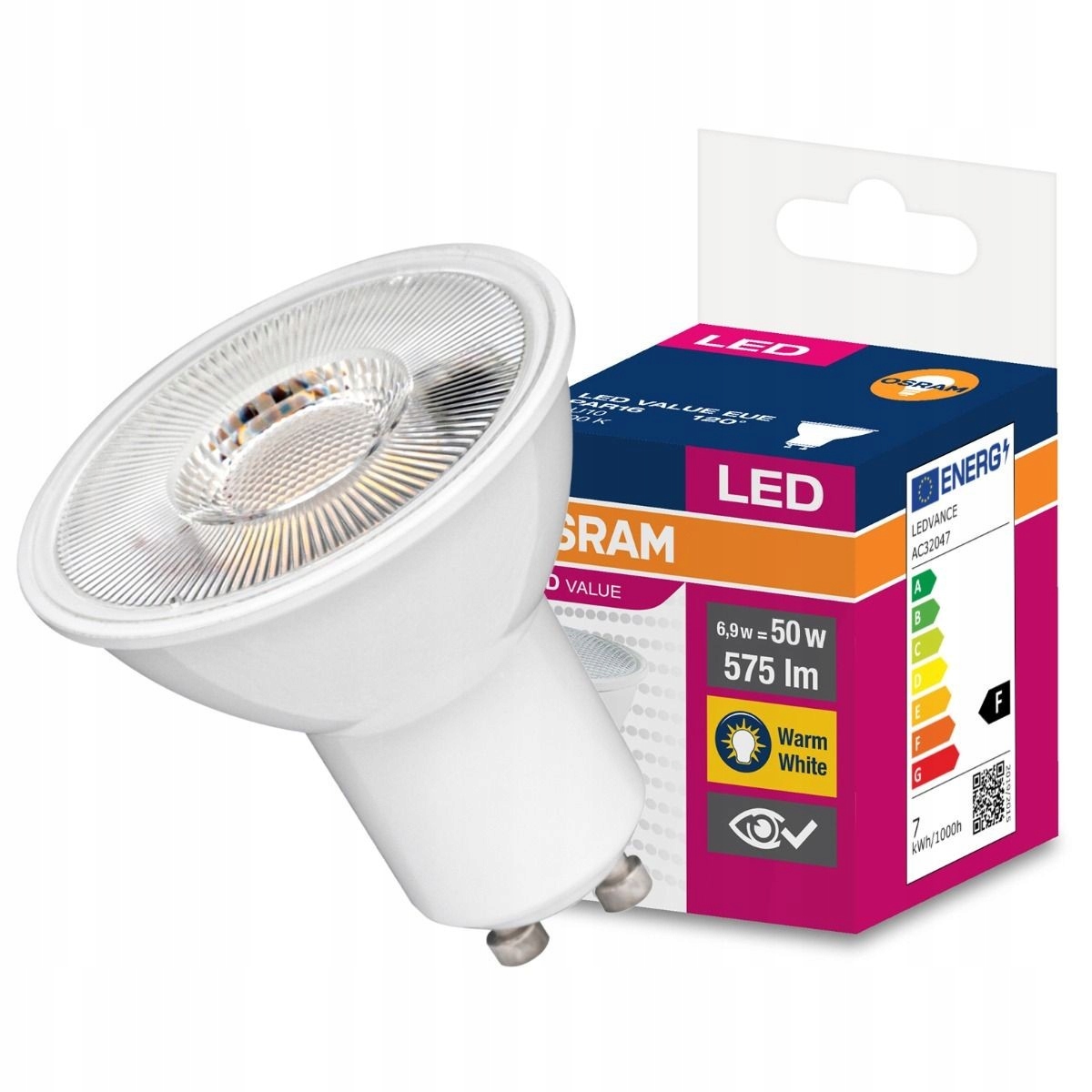 

Żarówka Led GU10 6.9W 50W 2700K 575lm Osram 120°