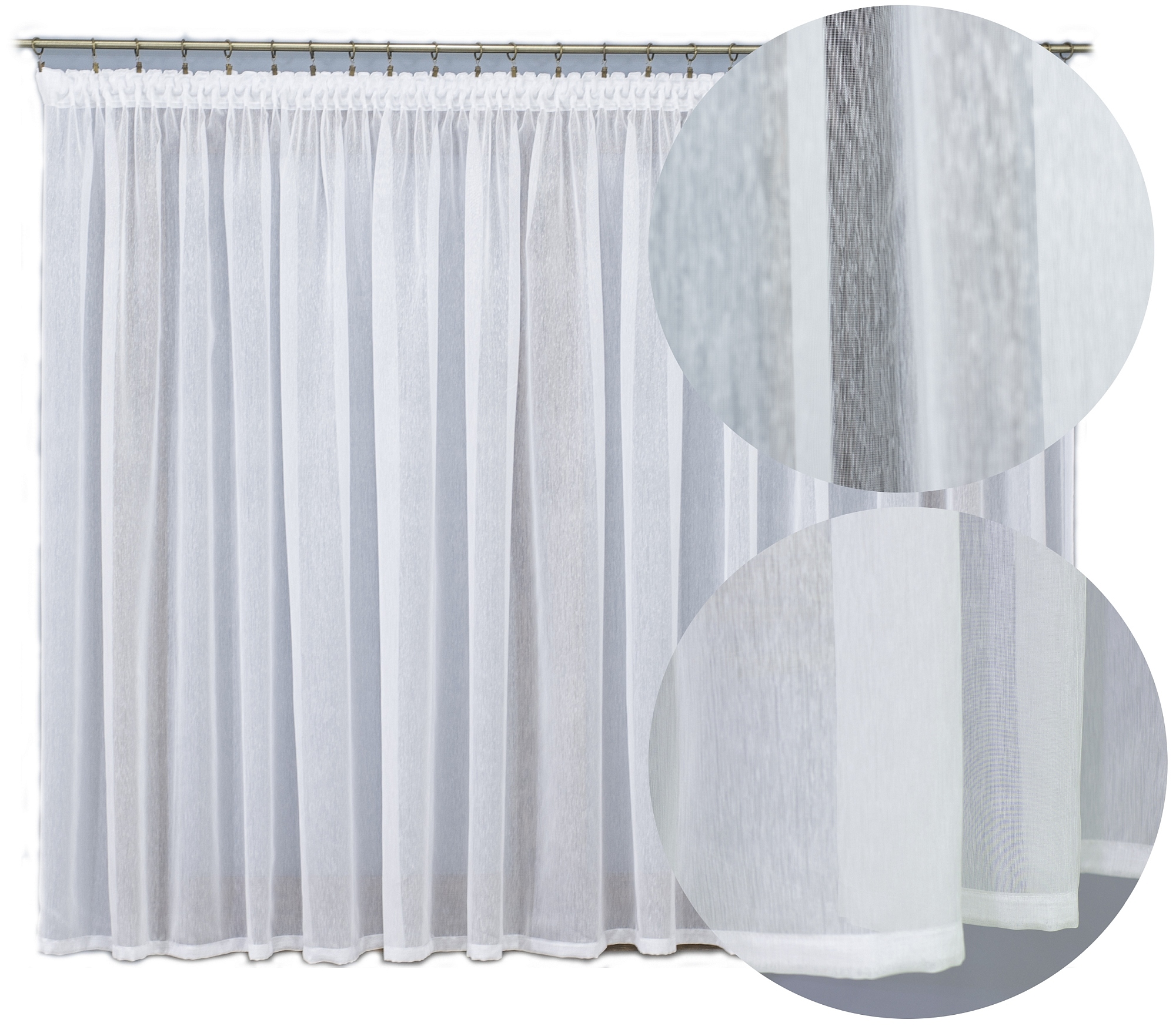 

Gotowa Firana Biała Sable Woal Francuski Do Salonu