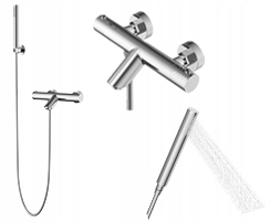 Chrómová vaňová batéria termostatická kohútik Glami termostat hlavica vaňa