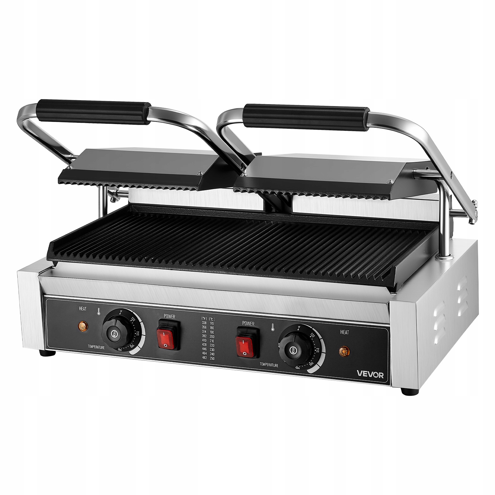 Profesjonalny Grill Elektryczny Vevor Commercial Panini 3600W Stal