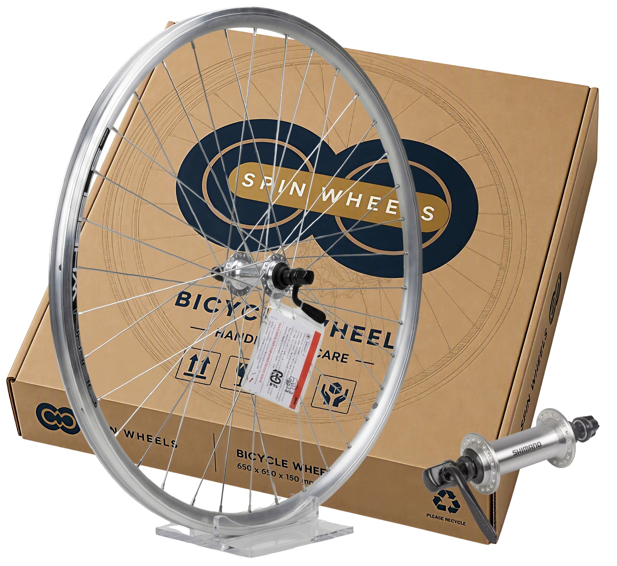 Přední Kolo 29 Palců Zesílené, Stříbrné Shimano TX-500 V-brake Qr
