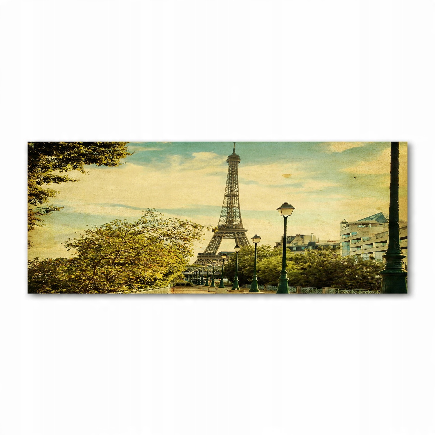 

Foto obraz szkło akryl Wieża Eiffla Paryż 125x50cm