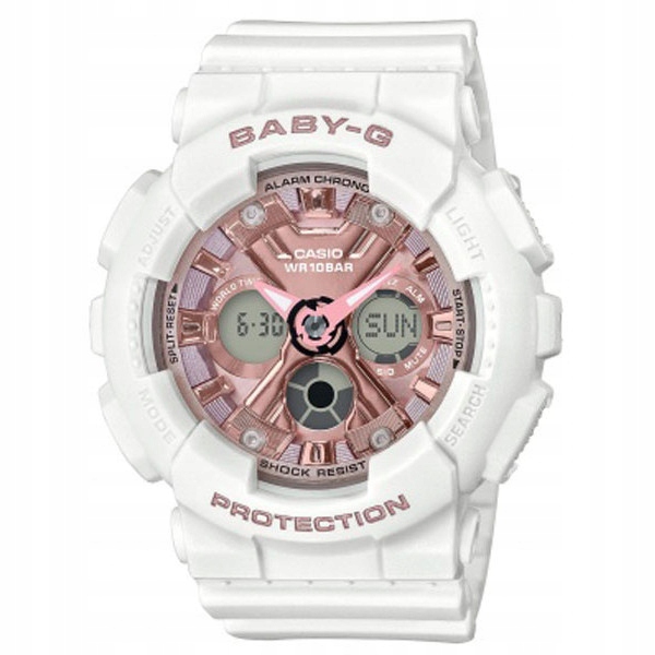 Dámské hodinky Casio Baby-G BA-130-7A1ER bílý pásek