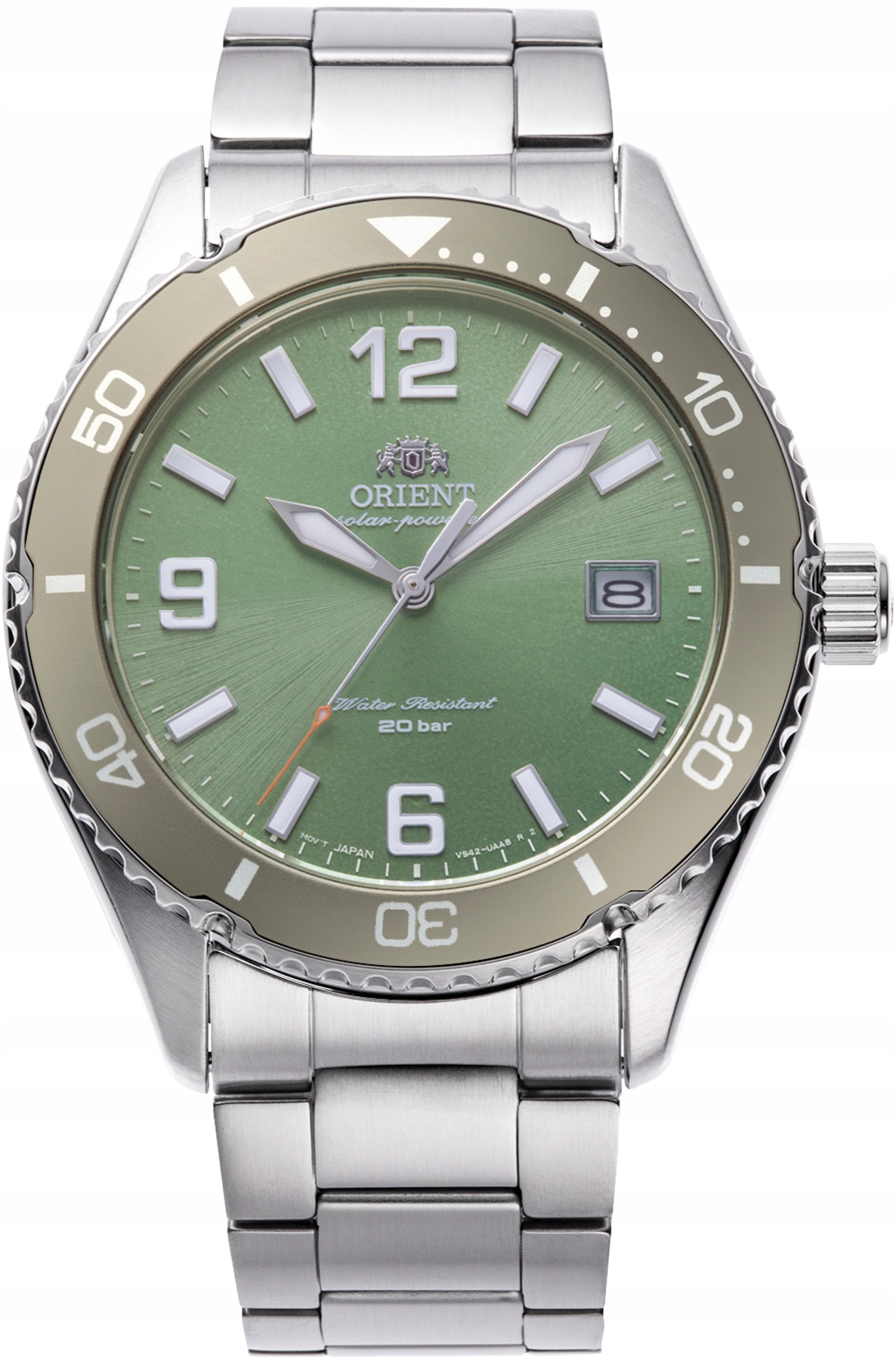 Nové Originální Pánské Hodinky Orient Mako Solar RA-WJ0001E10B zelené