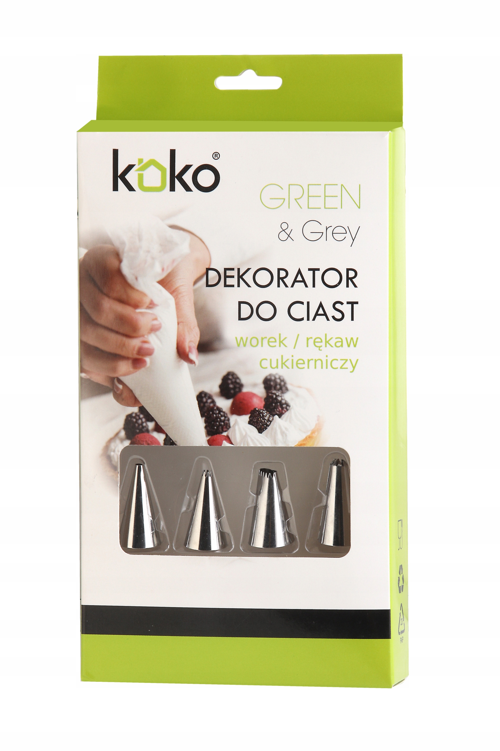 DEKORATOR DO CIAST 28,5CM SILIKONOWY WOREK RĘKAW CUKIERNICZY DO TORTÓW KOKO EAN (GTIN) 5902041304077