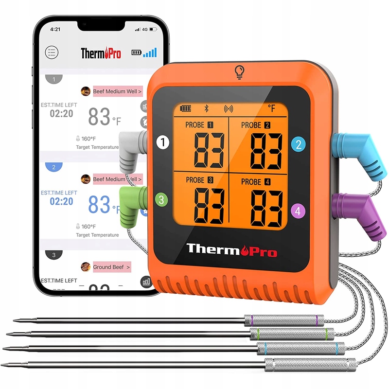 ThermoPro TP-930 digitální kuchyňský teploměr, čtyři sondy