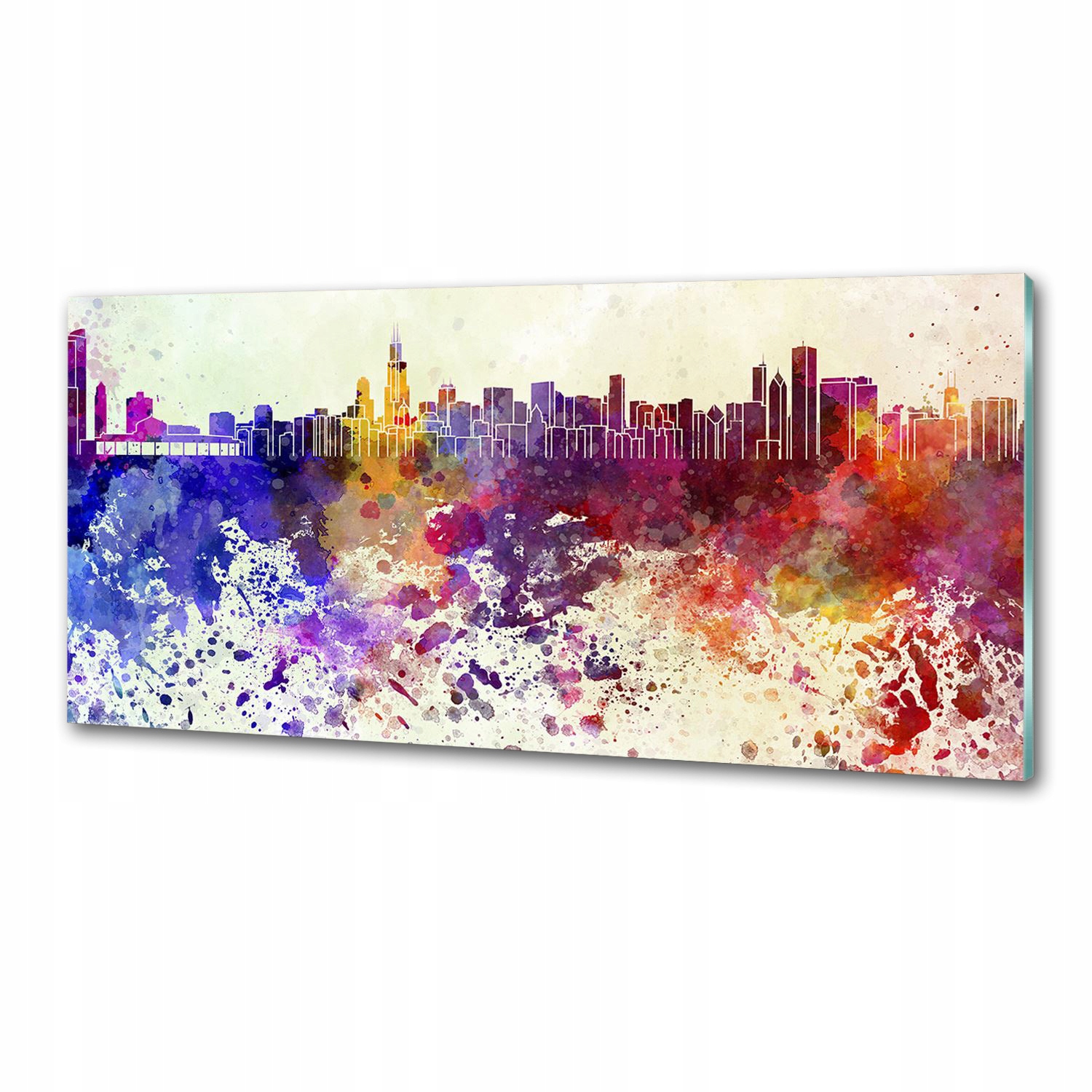 Panel do kuchyne Farebné Chicago 125 x 50 cm Lepidlo