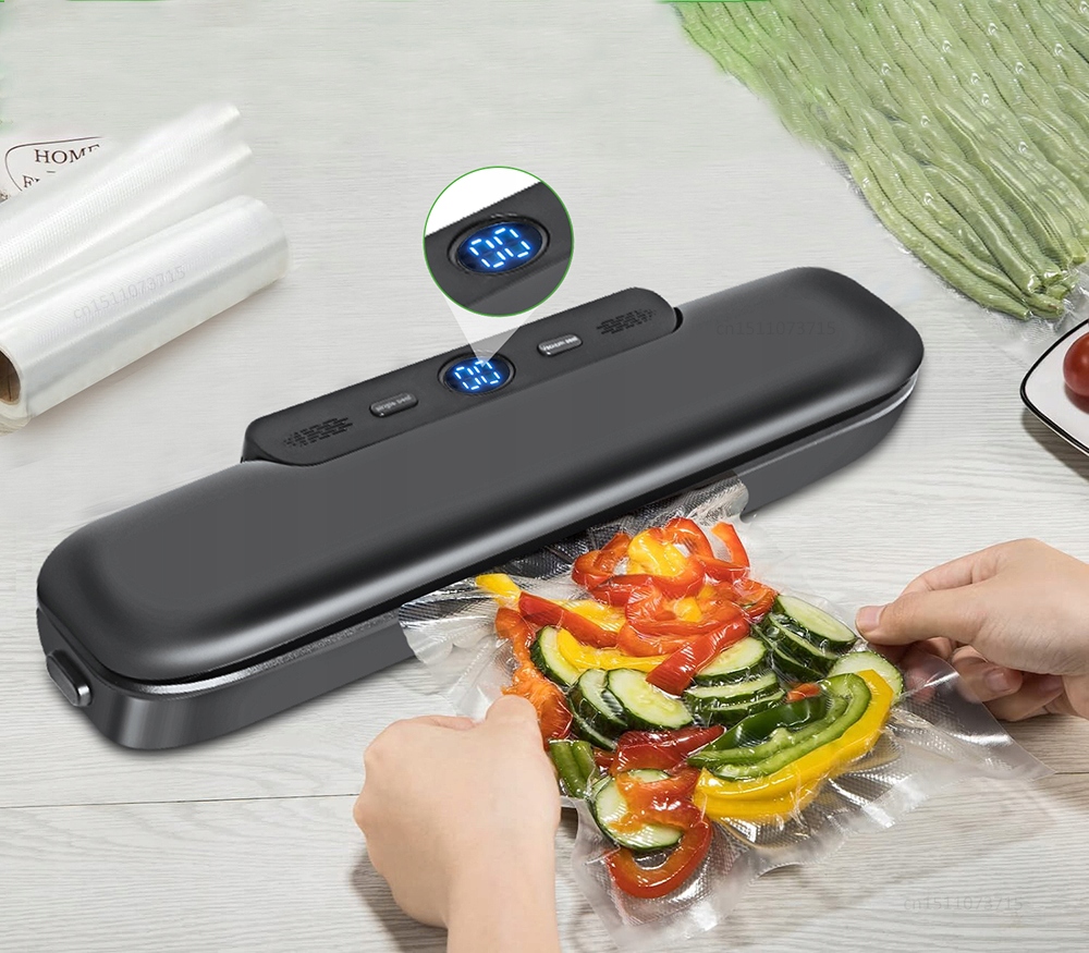 PAKOWARKA PRÓŻNIOWA ŻYWNOŚCI ZGRZEWARKA + 20 WORKI 120W Moc 90 W