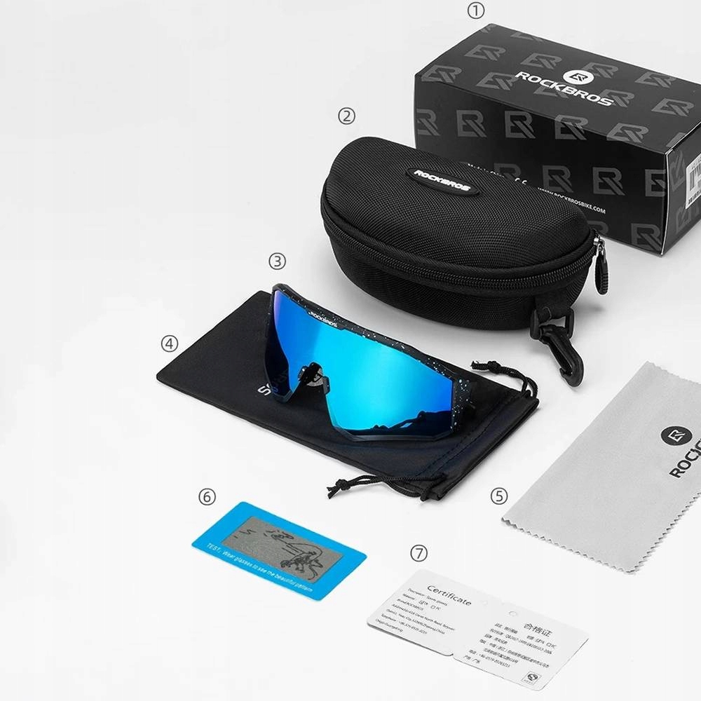 ROCKBROS OKULARY ROWEROWE SPORTOWE NA ROWER POLARYZACYJNE UV400 POLARYZACJA Typ ochrony brak informacji