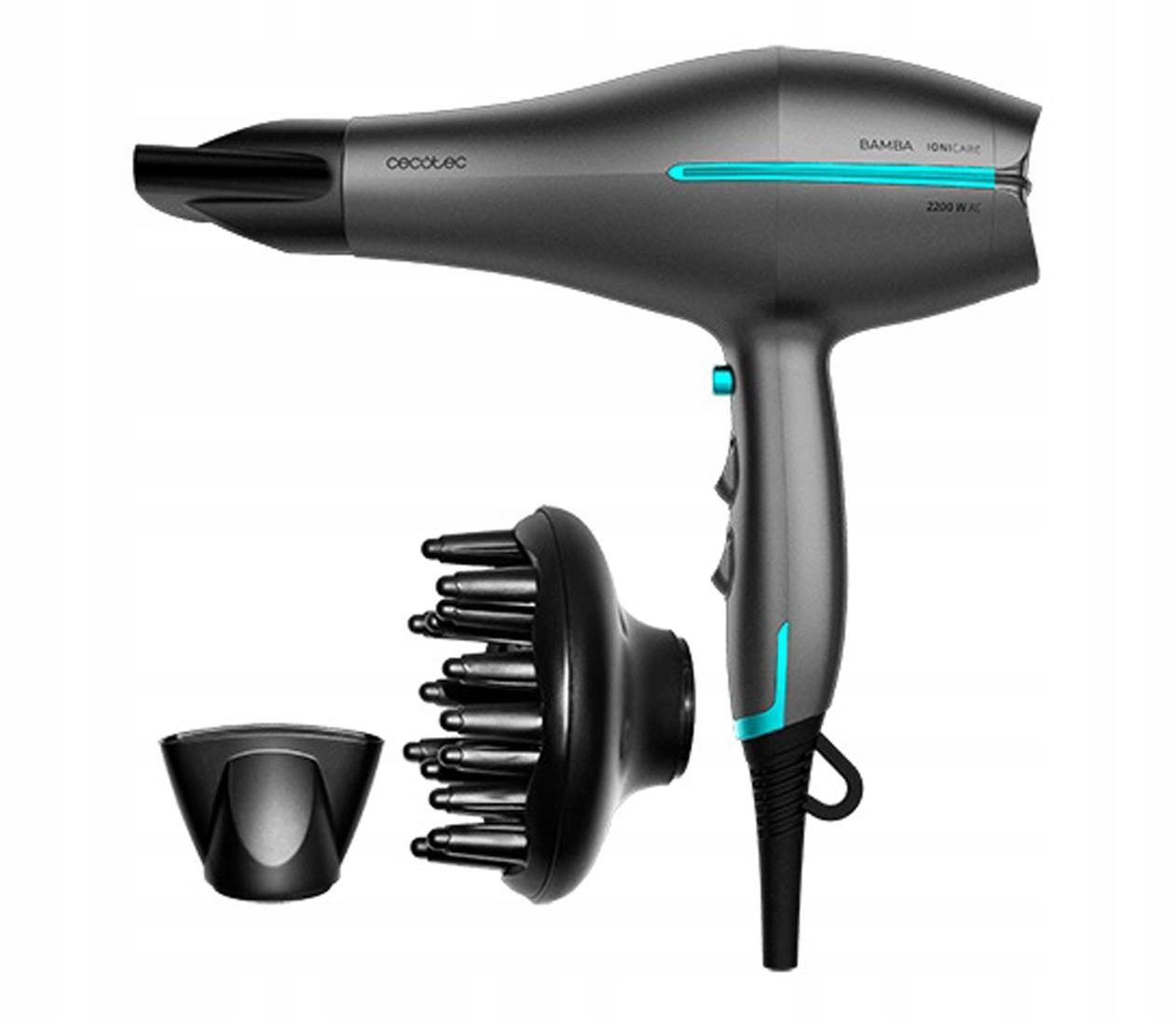 Fén na vlasy Cecotec, 4203, Bamba IoniCare 5300, Ac motor, ionizátor, stude