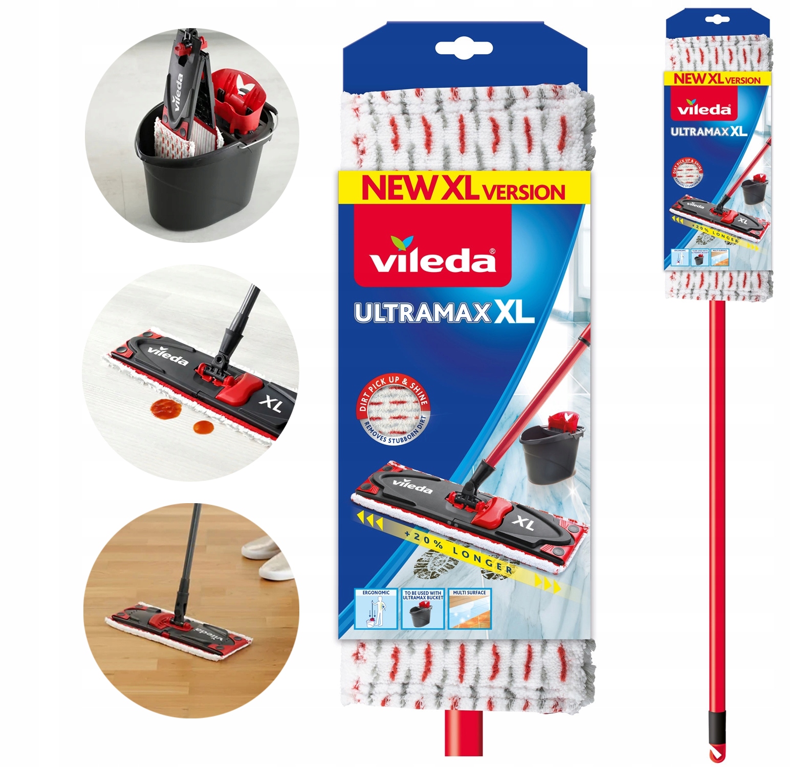 Mop Vileda Ultramax XL Plochý 42 CM Teleskopová Tyč