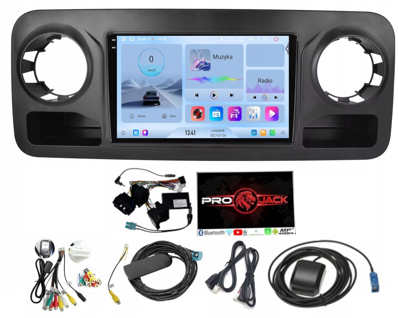 Navigační Rádio Gps Android Auto Mercedes Sprinter 3 W907 W910 4 Gb 64 Gb Sim