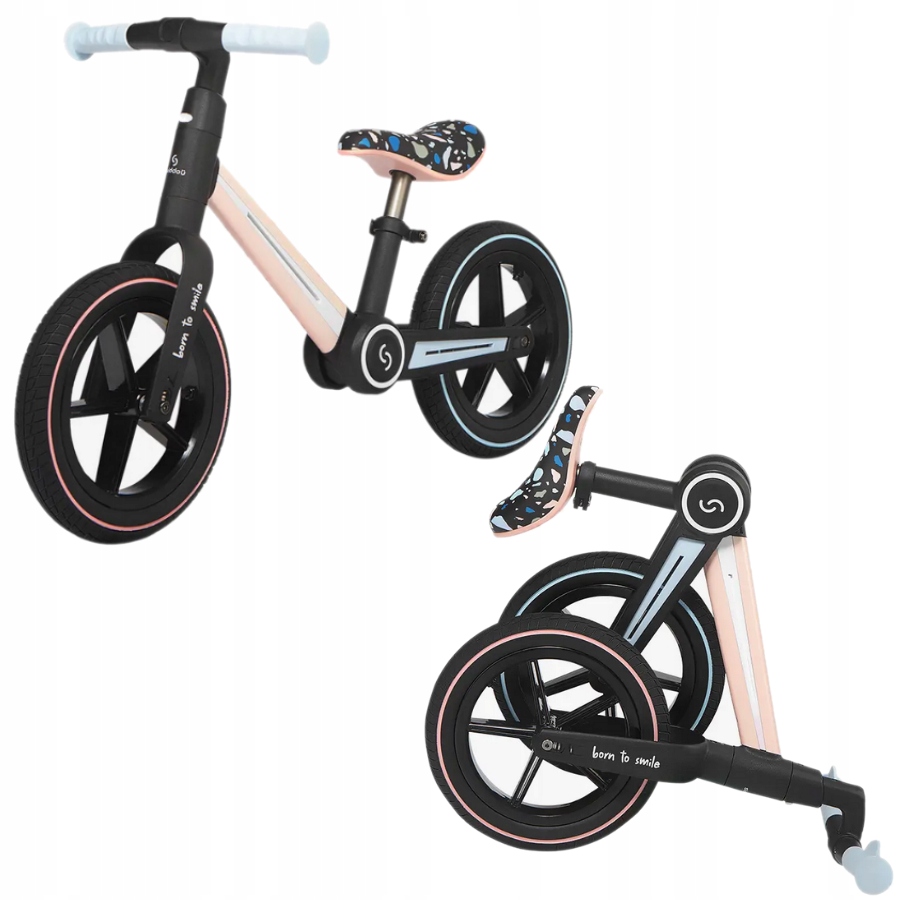 Skiddou Ronny Składany rowerek biegowy 2+ Pink