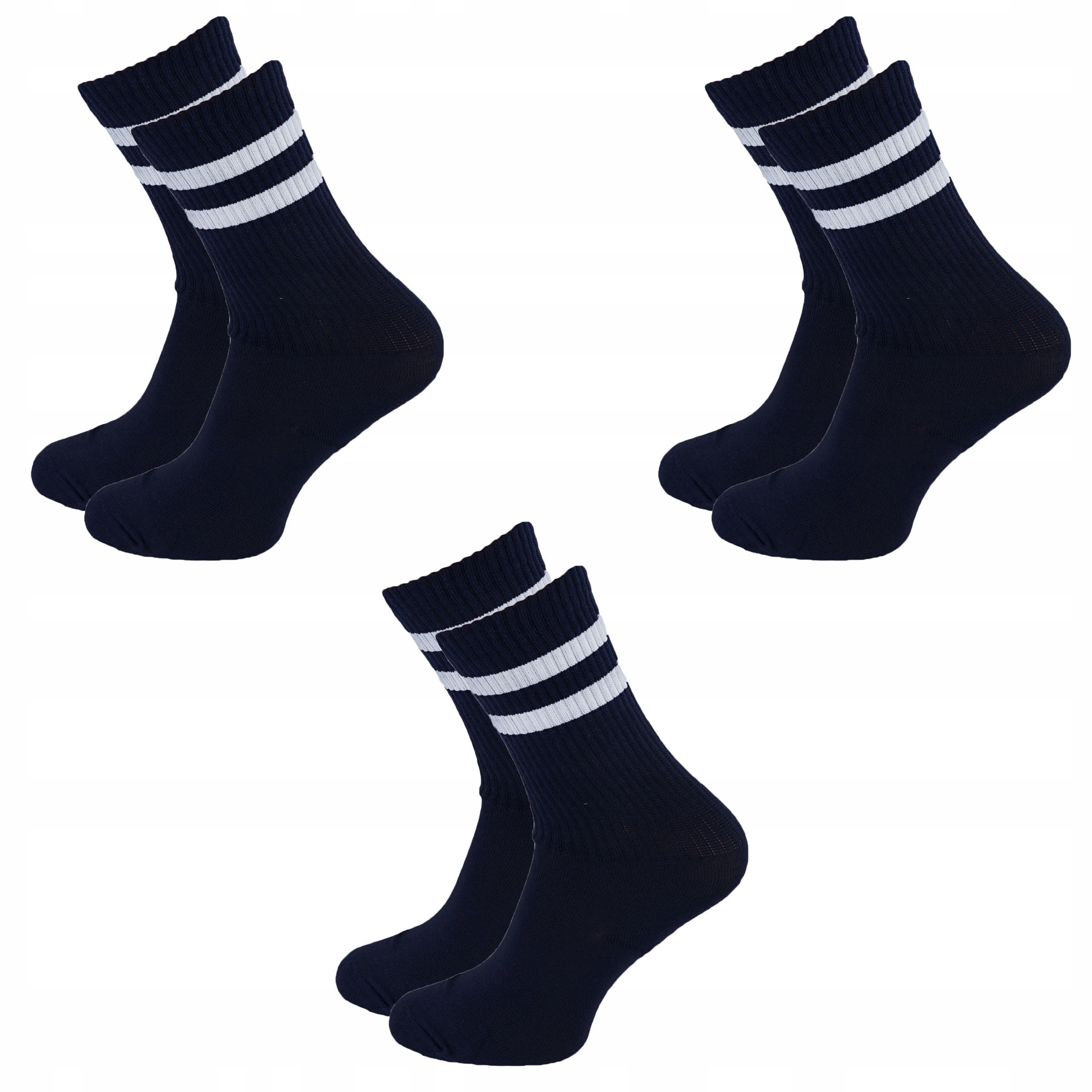 

3x Damskie skarpety bawełniane granat 3/4 r.39-42