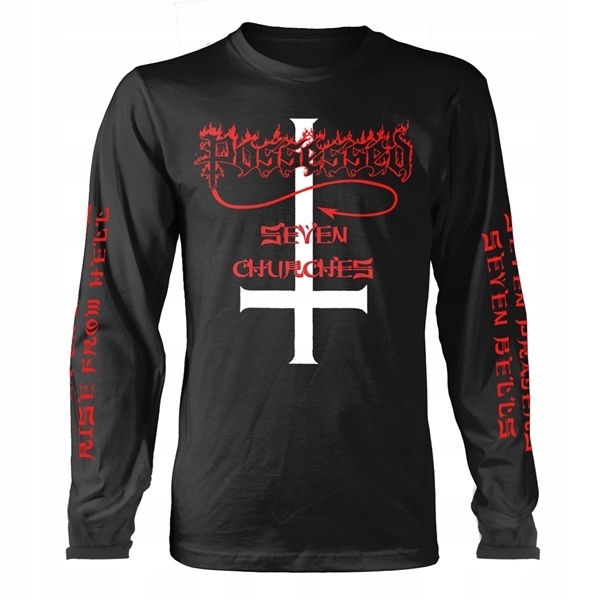 Possessed Seven Churches černé tričko s dlouhým rukávem (longsleeve) death metal, velikost XXL