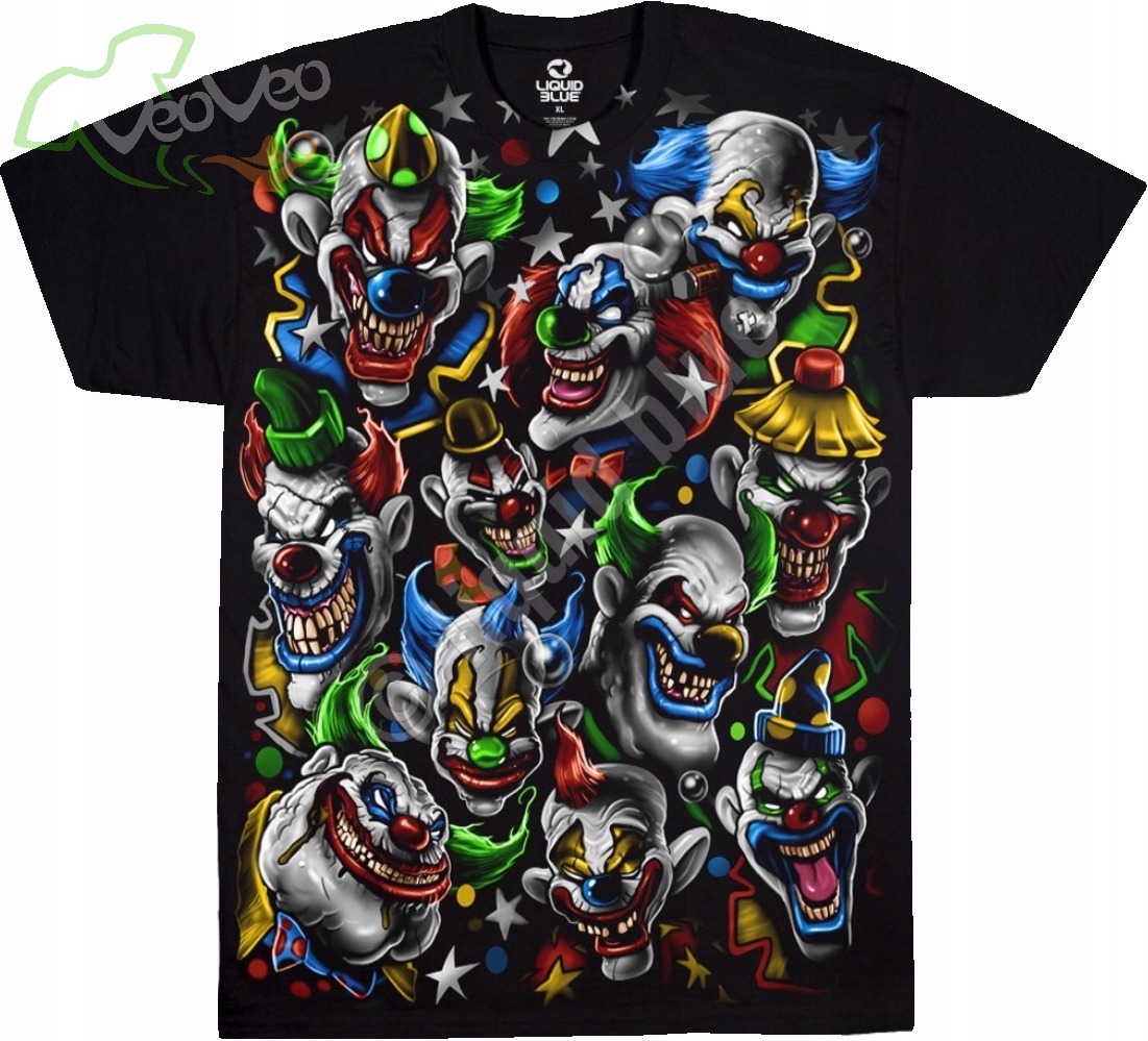 Barevní klauni Černá Tekutá modrá 2XL