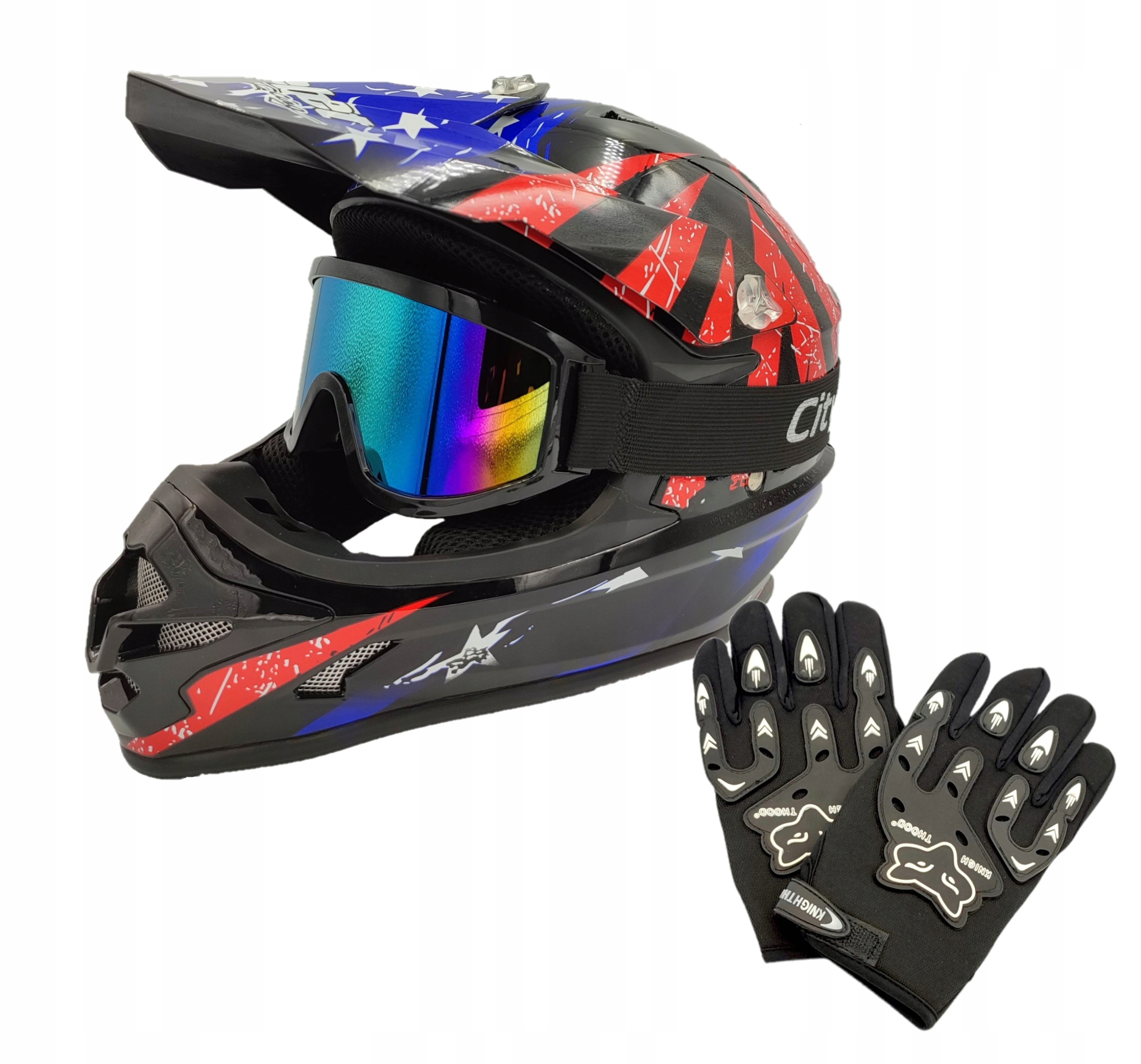 KASK CROSSOWY ROWER ENDURO CROSS QUAD ATV LEKKI NA PREZENT ROZMIAR M Rodzaj lakieru błyszczący
