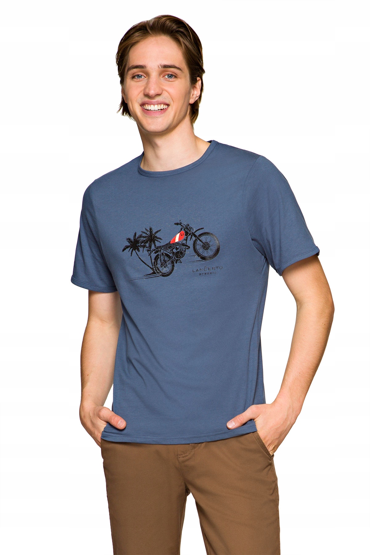 

Lancerto Koszulka T-shirt Męska Niebiesk Albie XXL