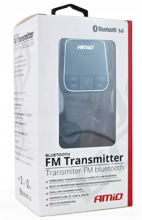 FM-передавач зарядний пристрій BLUETOOTH USB 2.4 A 12V 24V Signal Source AUX Bluetooth Memory card USB