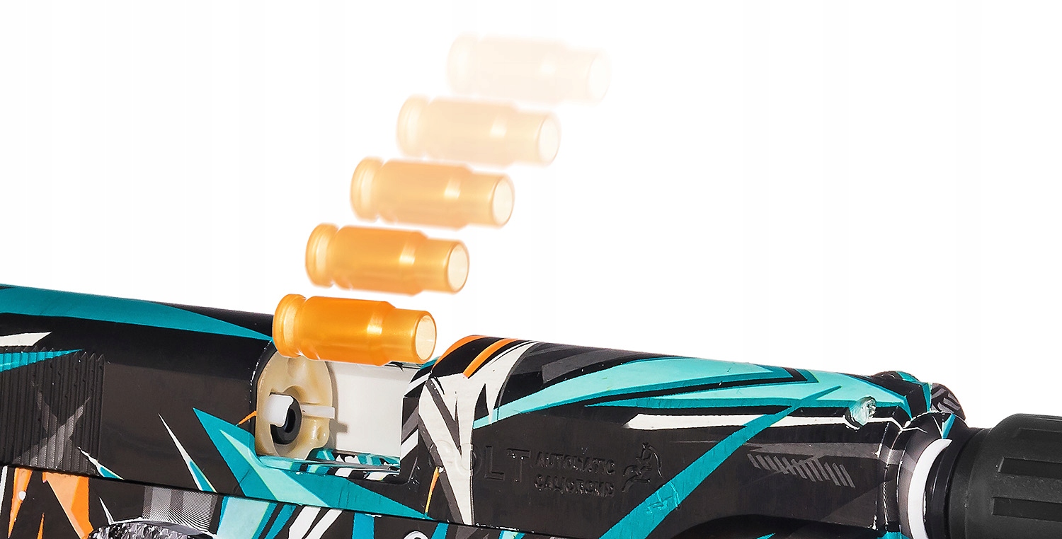 PISTOLET COLT BEZPIECZNE NABOJE PIANKI EVA STRZAŁKI WYPADAJĄCA ŁUSKA Kod producenta Pistolet Strzałki Łuska EVA Pociski COLT