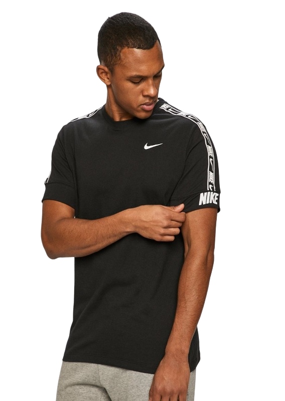 Koszulki Męskie Nike Czarne Bawełniane r. S Sportowe