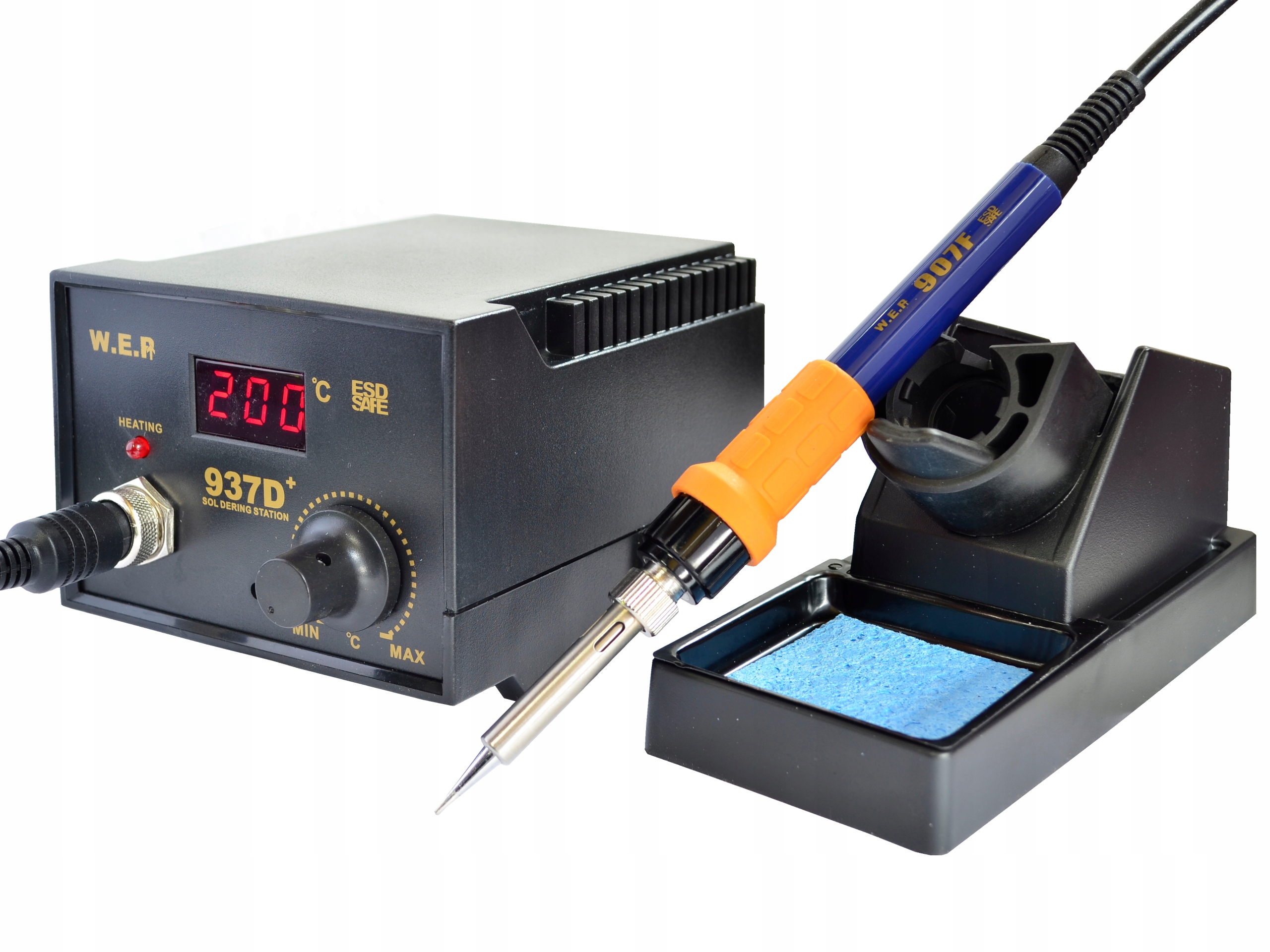 Stacja lutownicza HOTAIR WEP 937D+ 75W dodatki - START PACK Model SET1613