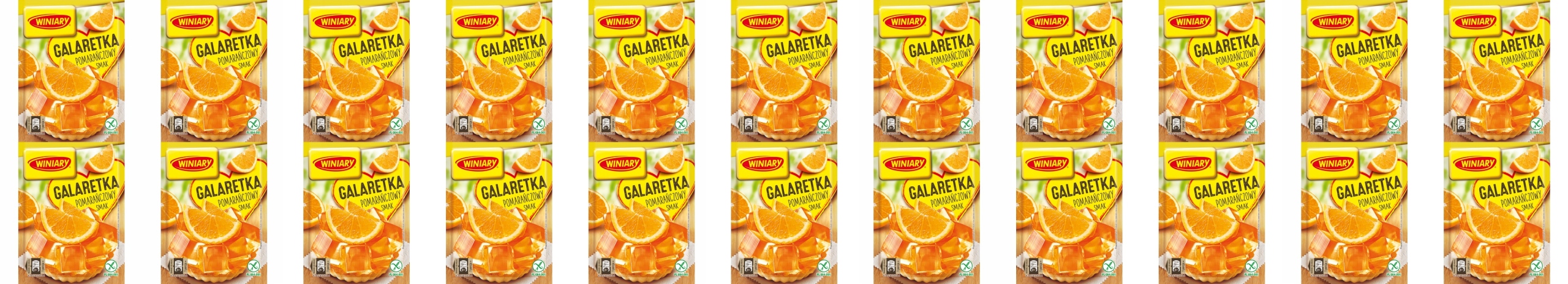 22x 71g Winiary Galaretka pomarańczowy smak Karton