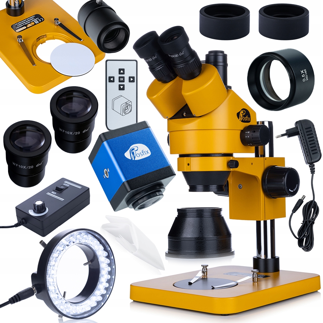 Mikroskop Mercury Trinokularový S Kamerou Hdmi Fullhd Čočka Osvětlovač