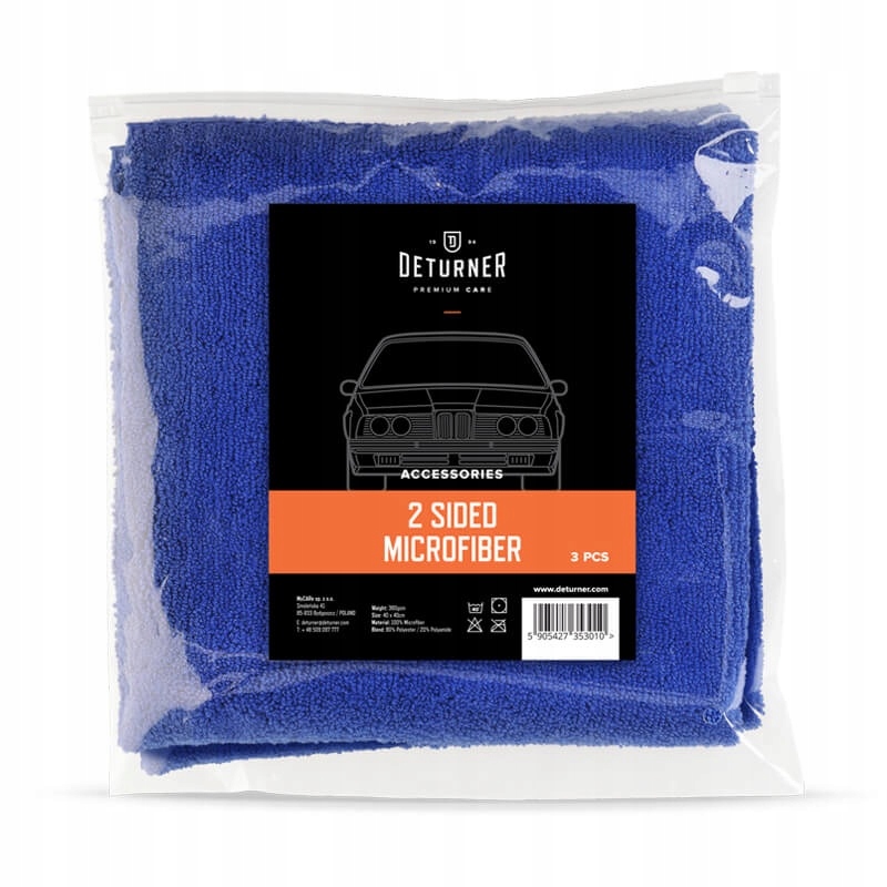 DETURNER _ 2 SIDED MICROFIBER 3SZT _ MIKROFIBRA DWA RODZAJE WŁOSIA 40X40