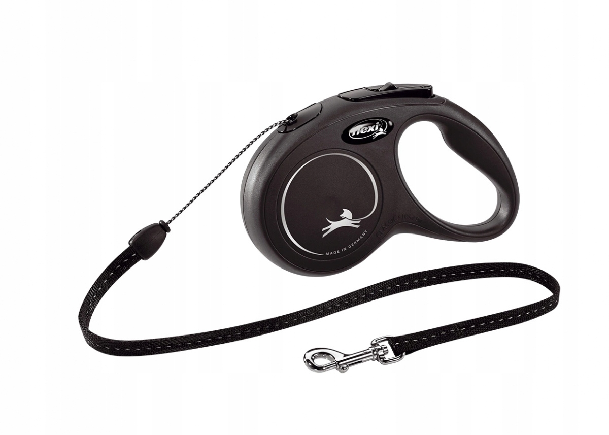 

Smycz Flexi Classic Czarna S 8m Linka do 12kg