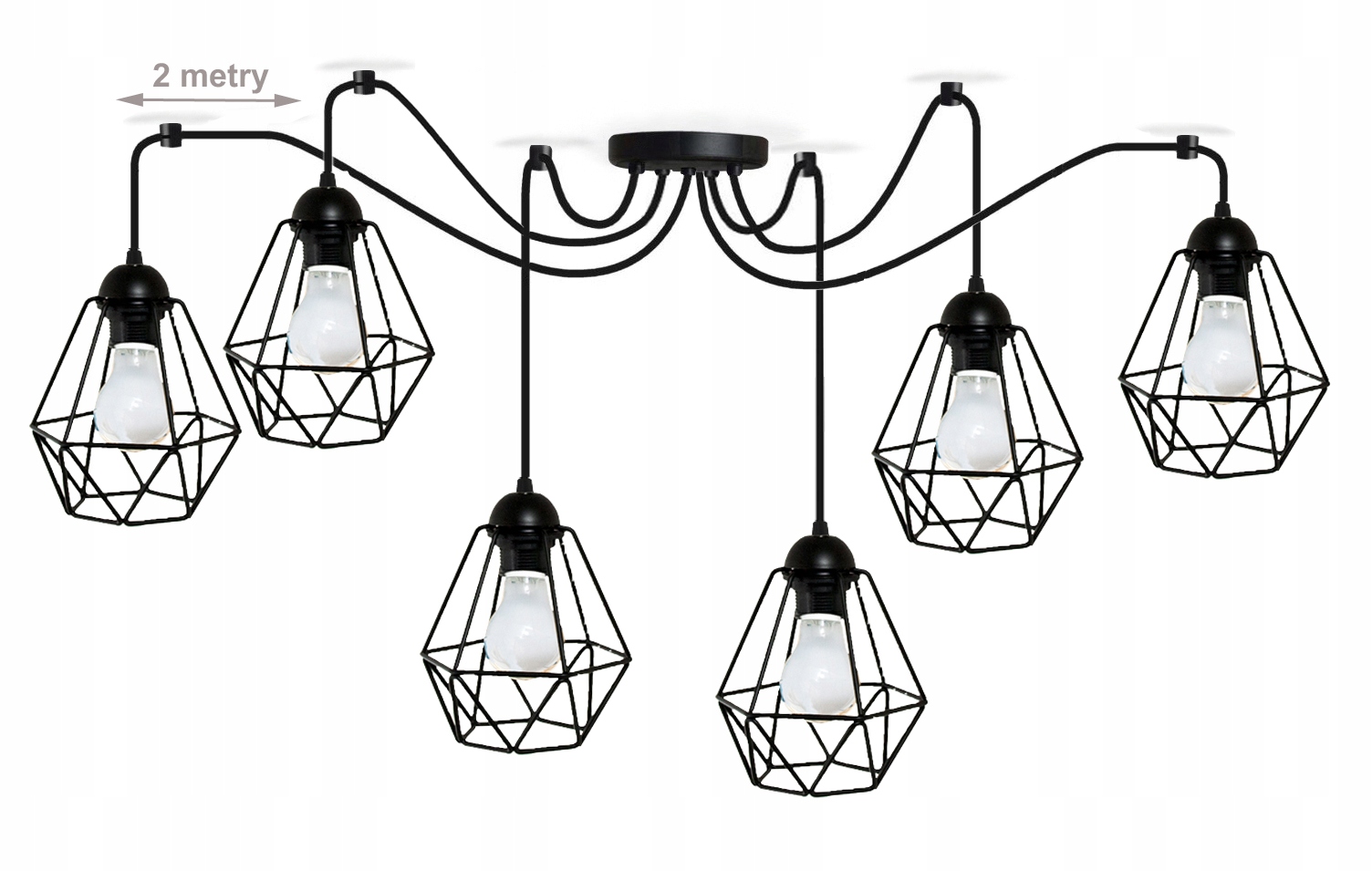 Lampa wisząca Pająk Diamond 6 żyrandol lampy sufitowe żyrandole do salonu