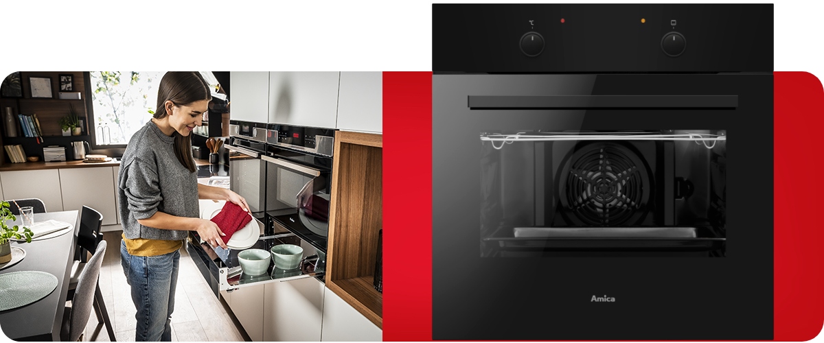 Piekarnik elektryczny Amica ES06117B Wysokość produktu 59.5 cm