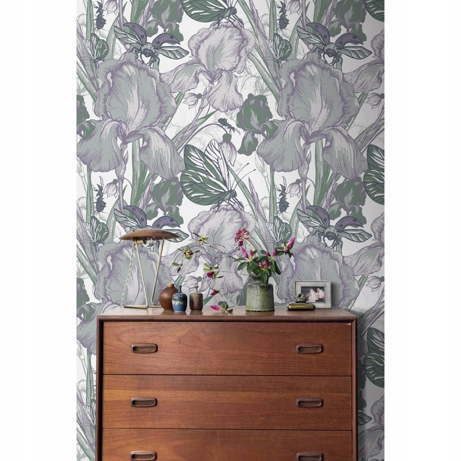 

Tapeta flizelinowa Vintage kwiatowy wzór 152x104cm